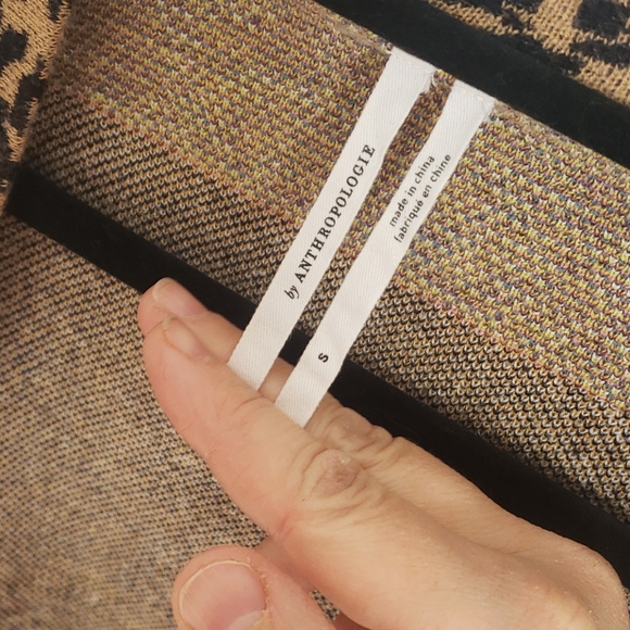 Mixed Print Open Front Anthropologie Cardigan - Picture 3 of 4